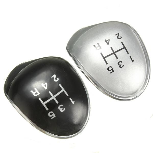 Replacement 5 Speed Black Chrome Gear Stick Knob Cap Cover For Ford Fiesta Focus