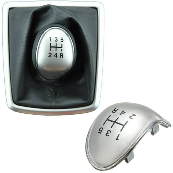 Replacement 5 Speed Black Chrome Gear Stick Knob Cap Cover For Ford Fiesta Focus
