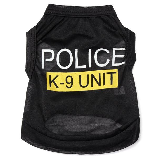 Fashion Police K-9 Unit Puppy Dog T-Shirts Pet Summer Clothes