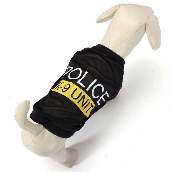 Fashion Police K-9 Unit Puppy Dog T-Shirts Pet Summer Clothes