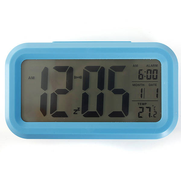 LED Digital LCD Alarm Clock Time Calendar Thermometer Snooze Backlight