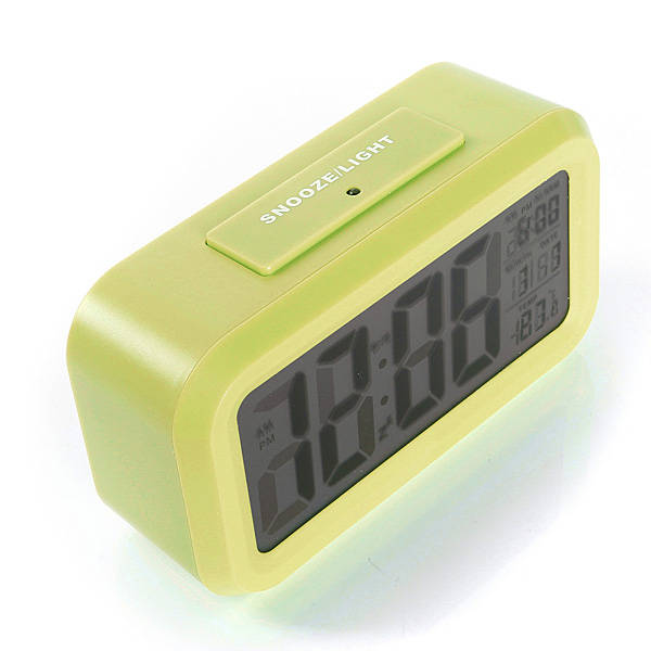 LED Digital LCD Alarm Clock Time Calendar Thermometer Snooze Backlight