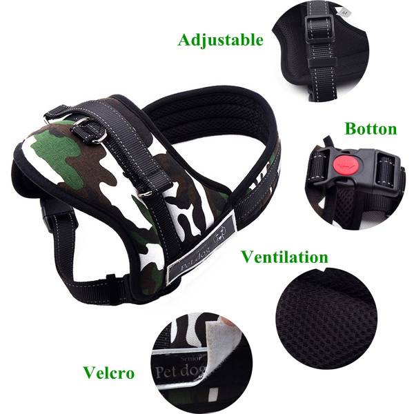 Large Dog Harness Vest Adjustable Sport Working Tanning