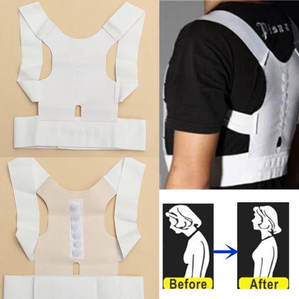 Back Support Brace Belt Magnet Therapy Posture Shoulder Corrector 