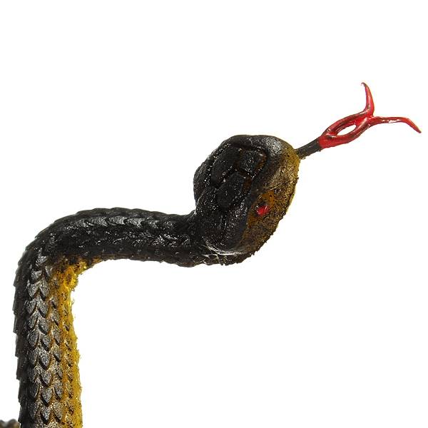 Halloween Tricky Props Simulation Black Rubber Snake