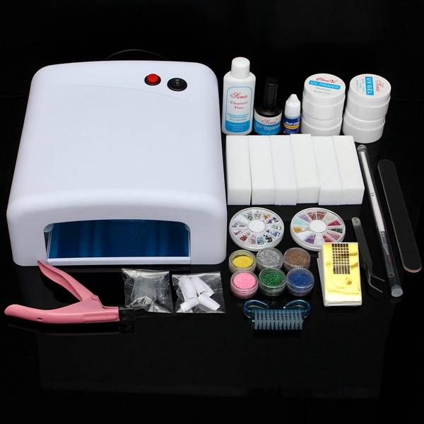110V 36W UV Gel Lamp Cuticle File Tips Nail Art Set Kit
