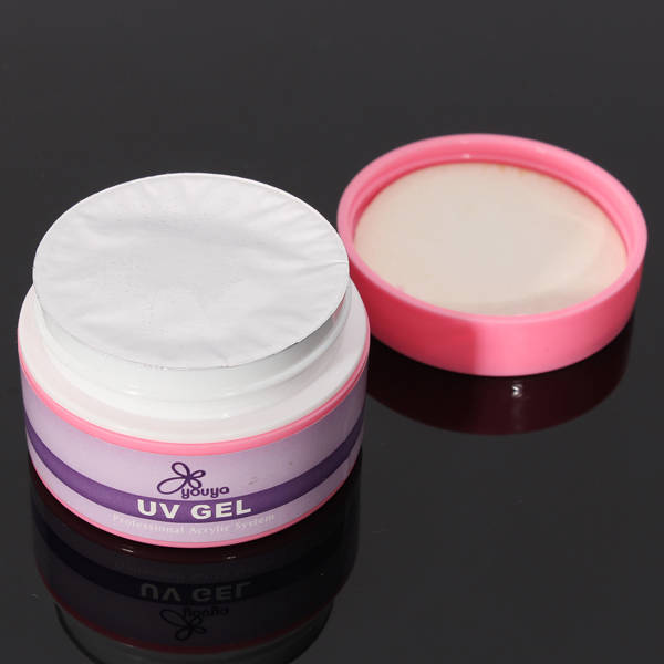Pink White Clear Nail Art Acrylic UV Gel Glue Manicures Builder