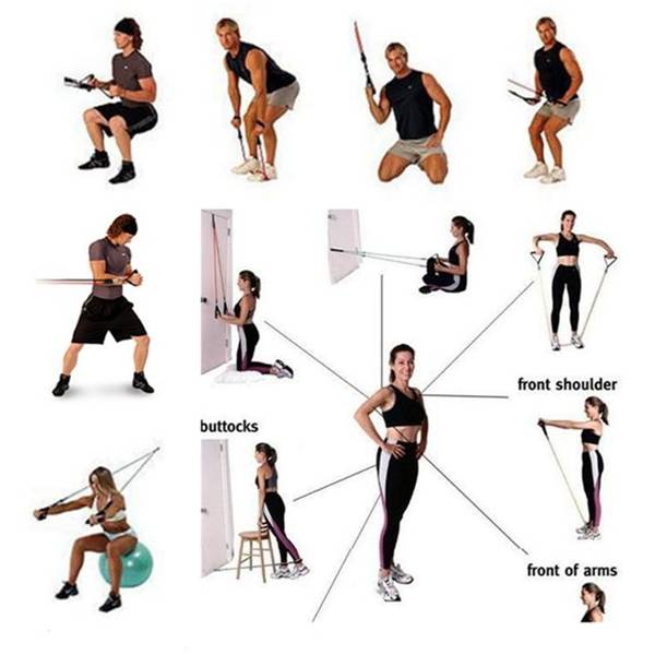 Resistance Exercise Band Elastic Stretch Gym Rope Yoga Pilates Fitness