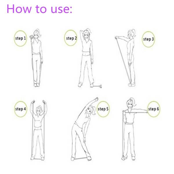 Resistance Exercise Band Elastic Stretch Gym Rope Yoga Pilates Fitness