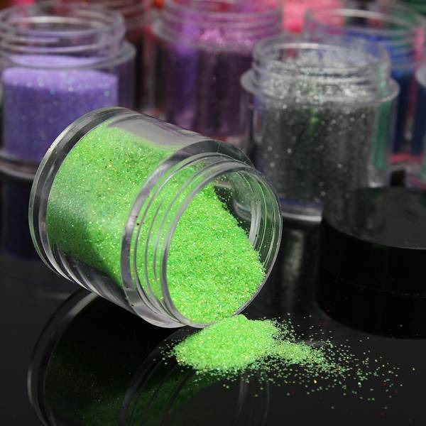 24 Colors Glitter Shiny Nail Art Powder Dust Decoration 
