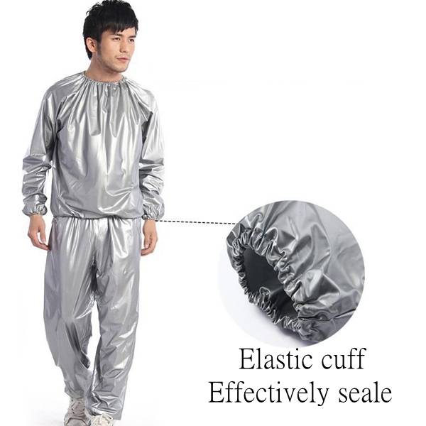 Unisex PVC Sweat Sauna Suit Cloth Lose Weight Slimming Fitness