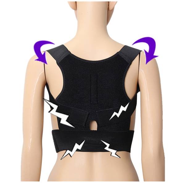 Back Support Belt Lumbar Shoulder Posture Spine Correction Straighten Brace