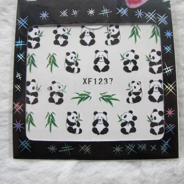 Panda Pattern Design Water Decals Transfers Nail Sticker