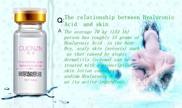 4Pcs CUCNZN Pure Hyaluronic Acid Liquid Face Skin Care Lotion