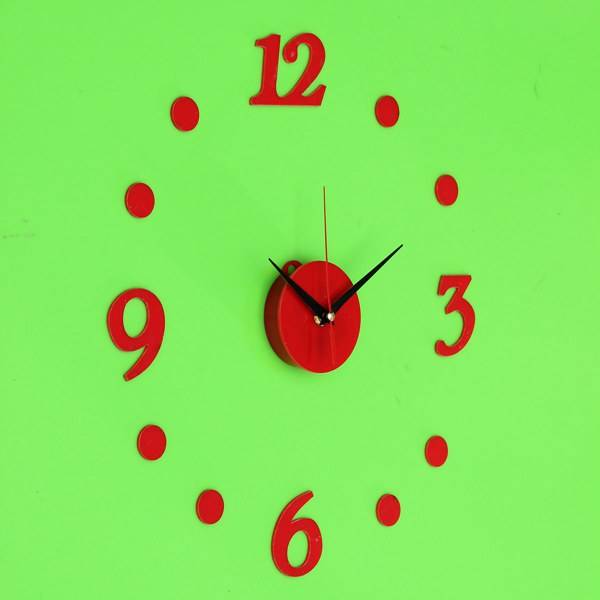 DIY Wall Clock,Digit Number Wall Clock,Mirror Wall Clock