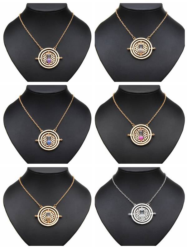 Rotating Hourglass Necklace