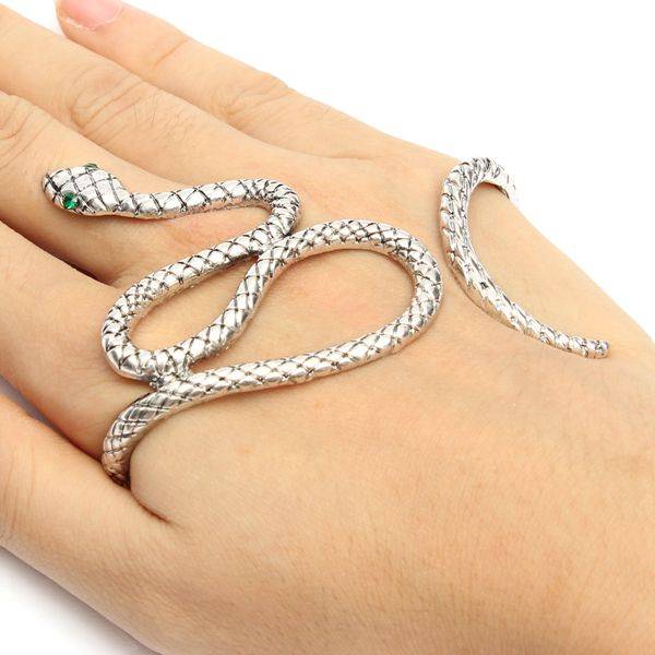 Snake Crystal Eyes Palm Bangle