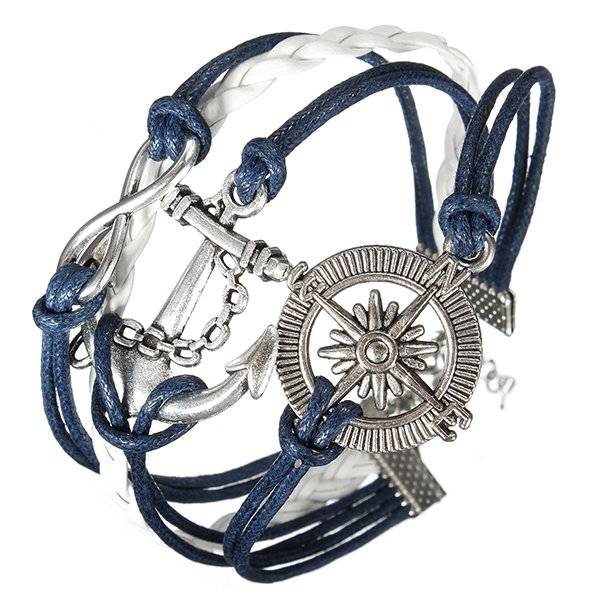 Infinite Symbol Leather Rope Bracelet
