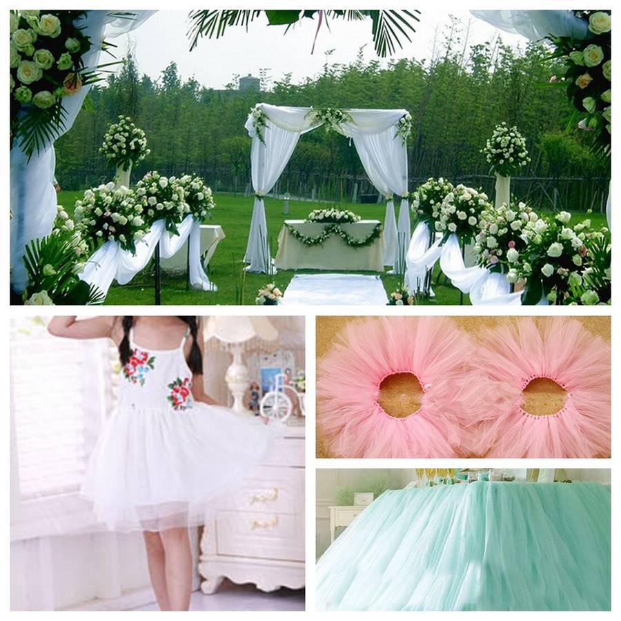 100 Yard 6 Inch Wedding Party Tulle Roll Tutu Trim Decoration