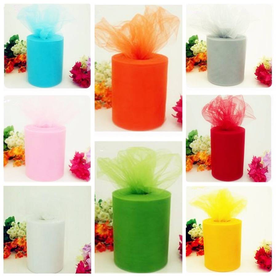 100 Yard 6 Inch Wedding Party Tulle Roll Tutu Trim Decoration