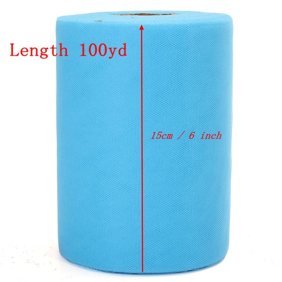 100 Yard 6 Inch Wedding Party Tulle Roll Tutu Trim Decoration