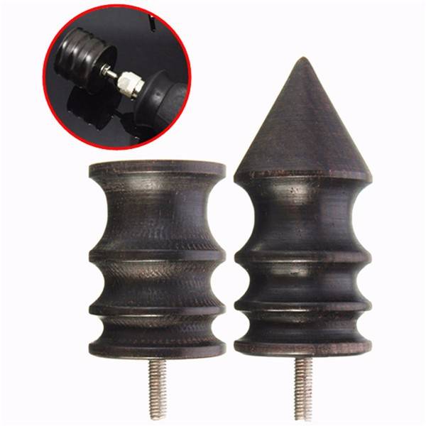 Pointed/Round Ebony Cocobolo Leather Burnisher