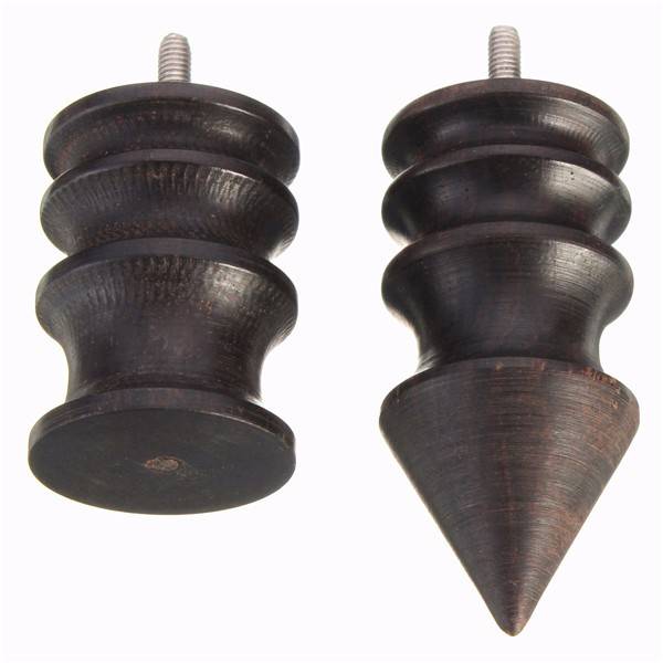 Pointed/Round Ebony Cocobolo Leather Burnisher