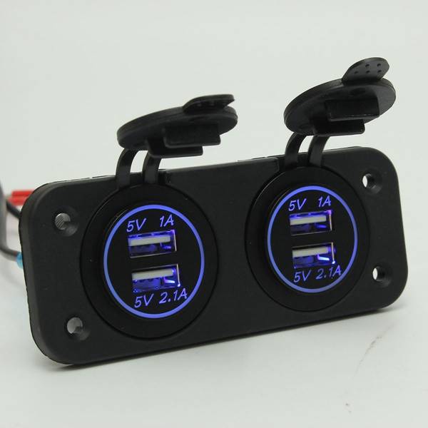 Car Vehicle Charger 4 USB Port Power Sockets Waterproof 5V 1A 2.1A