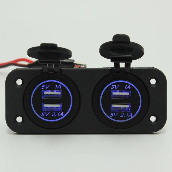 Car Vehicle Charger 4 USB Port Power Sockets Waterproof 5V 1A 2.1A