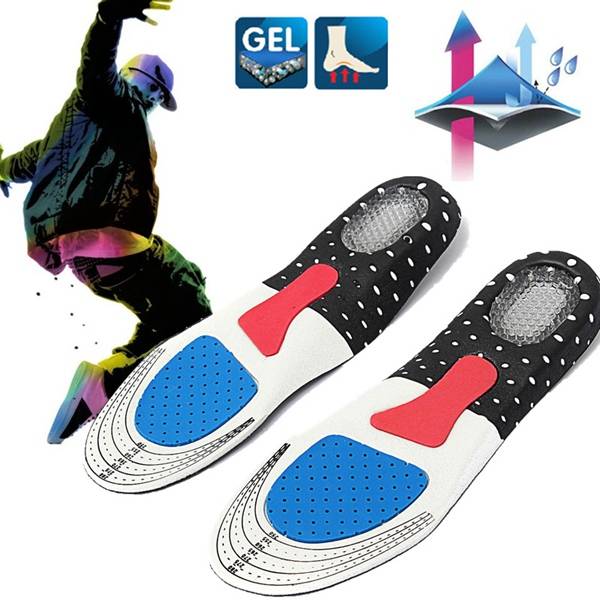 1 Pair Free Size Unisex Gel Orthotic Sport Shoe Pad Arch Support  Insoles Insert Cushion