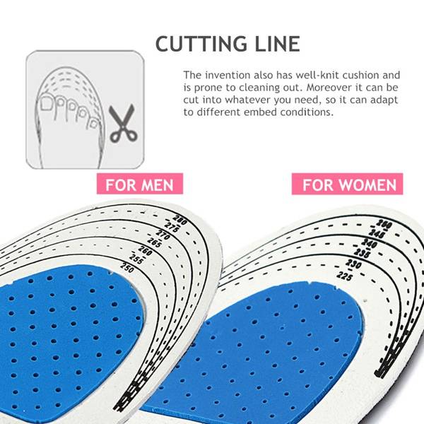 1 Pair Free Size Unisex Gel Orthotic Sport Shoe Pad Arch Support  Insoles Insert Cushion