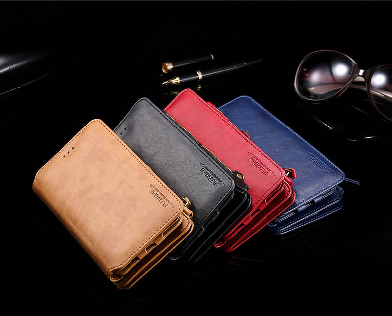 Floveme Universal Retro PU Separable Wallet Case Cover For Samsung Galaxy Note 5/S6 Edge Plus