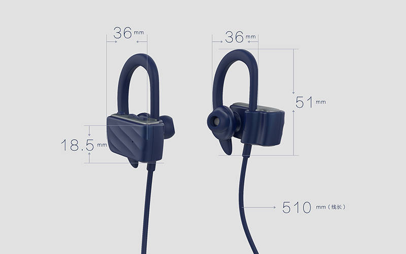 Roman S560 Sport Anti-sweat Stereo Wireless Bluetooth V4.1 Headphone Earphone With Mic