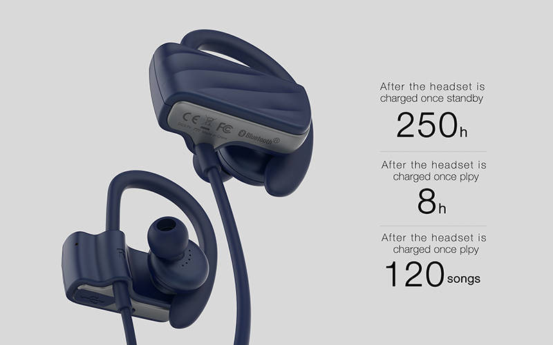 Roman S560 Sport Anti-sweat Stereo Wireless Bluetooth V4.1 Headphone Earphone With Mic