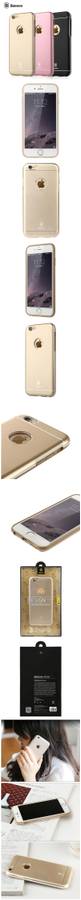 BASEUS Luxury Metal Magnesium alloy TPU Back Case Cover For Apple iPhone 6 6S 6Plus 6S Plus