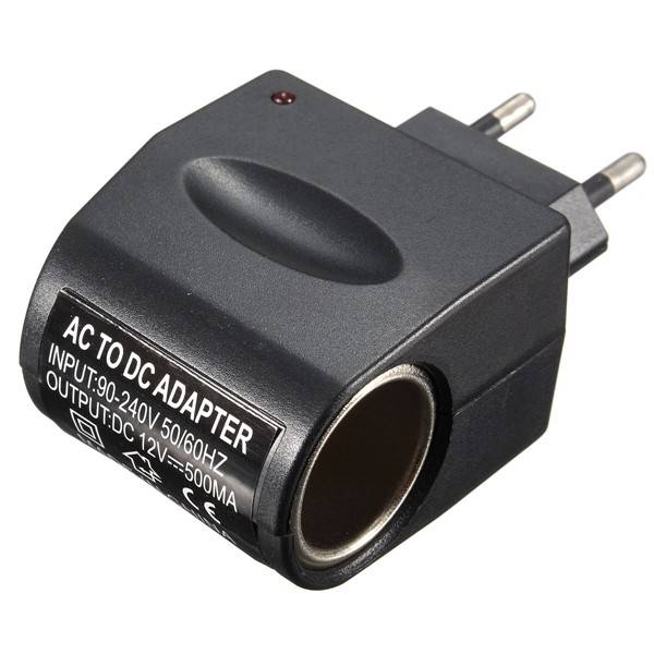 Universal 220V AC Wall Power to 12V DC Car Cigarette Lighter Adapter Converter EU Plug