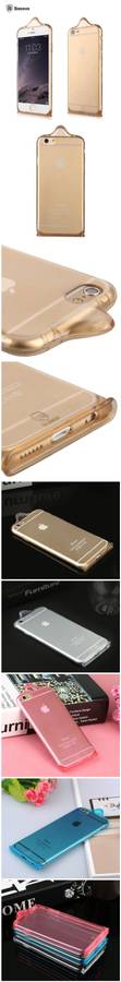 BASEUS 0.6mm Condom Design Soft TPU Gel Back Case Cover For Apple iPhone 6 6S 6Plus 6S Plus