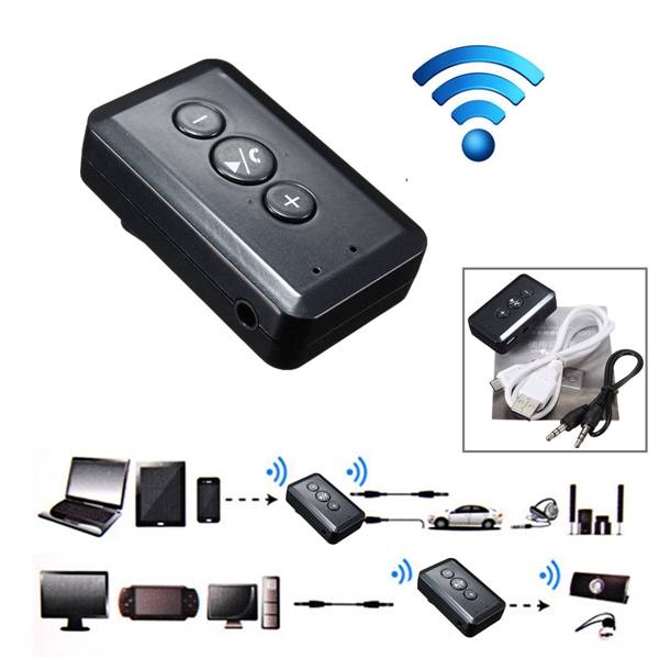 Car Bluetooth Wireless Music Receiver AUX Audio Speaker Adapter Handsfree 3.5 mm
