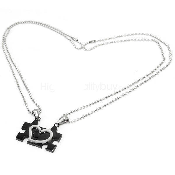 Heart Puzzle Pendant Necklaces