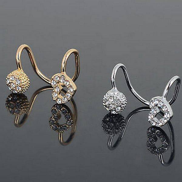 Crystal Hollow Heart Earring