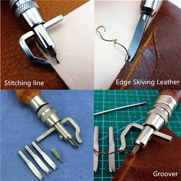 5 in 1 leathercraft stitching and groover crease leather tool