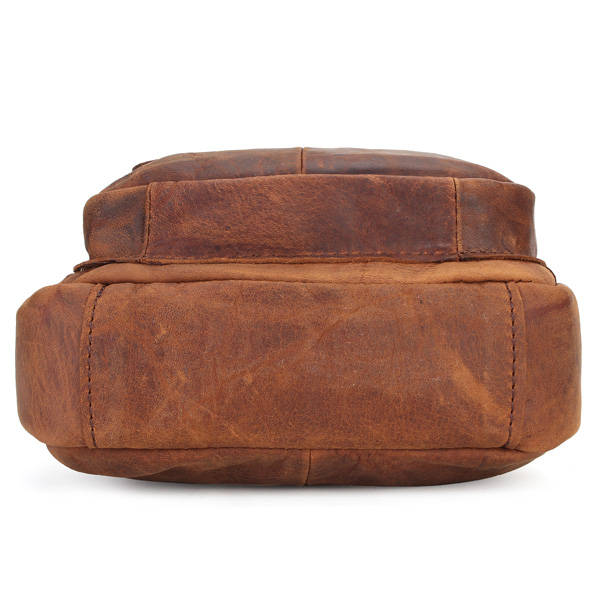 Vintage Retro Genuine Leather Cowhide Men Chest Bag Shoulder Bag