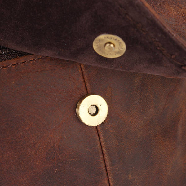 Vintage Retro Genuine Leather Cowhide Men Chest Bag Shoulder Bag