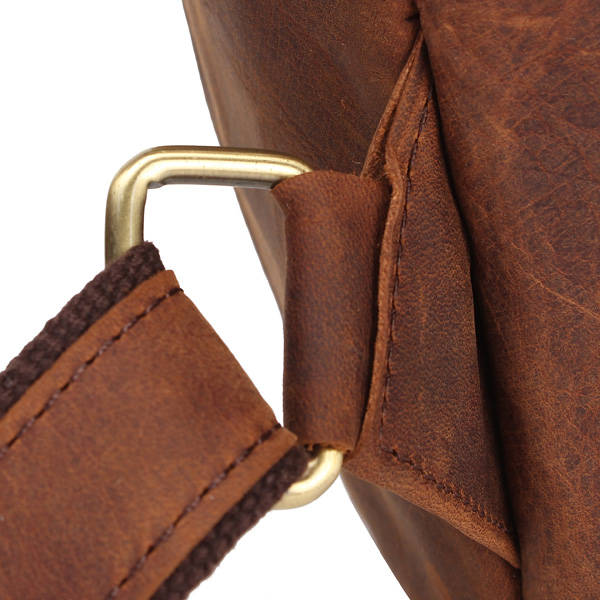 Vintage Retro Genuine Leather Cowhide Men Chest Bag Shoulder Bag