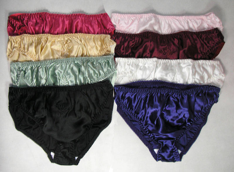 CHINESE SILK-LOT 8 PAIR SILK WOMENS BIKINIS BRIEFS PANTIES M(25-28") FREE SHIPPING