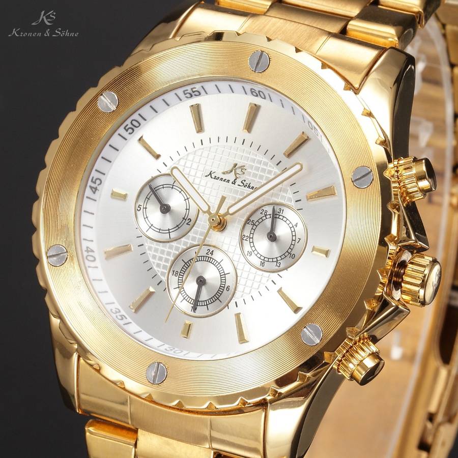 ends @ 1:30pm!! KRONEN & SOHNE Luxury LOKI Imperial Voyager Chronograph Automatic Watch BRAND NEW