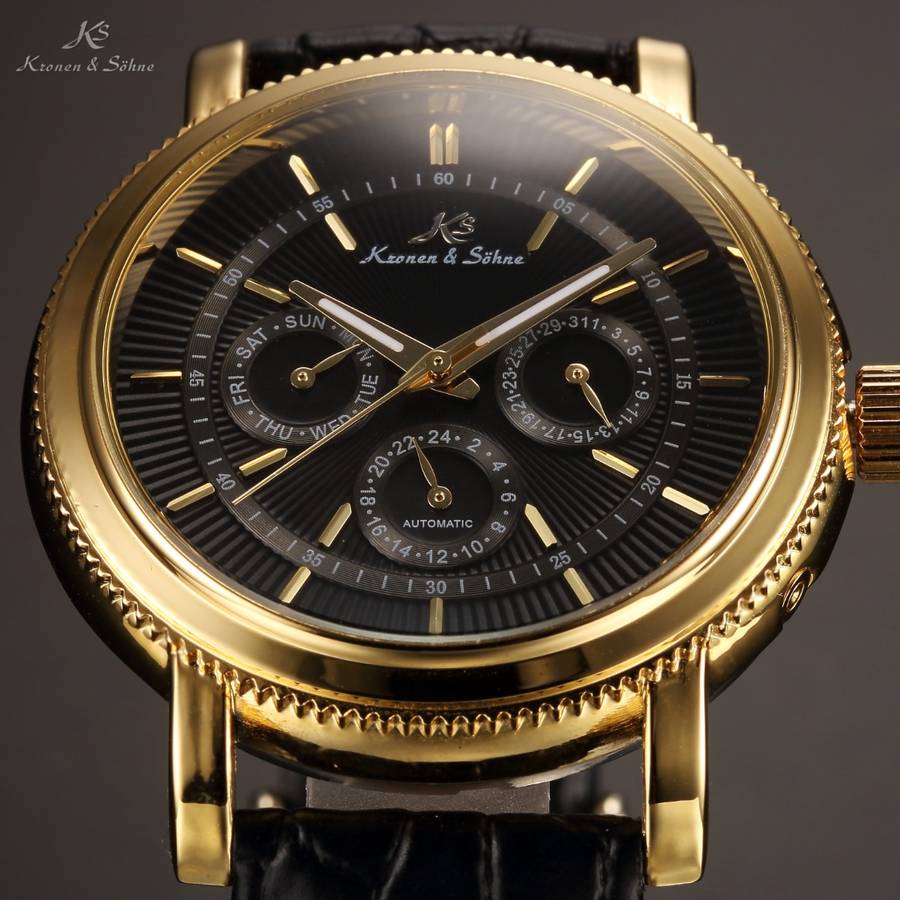 KRONEN & SOHNE Automatic Imperial Coin Edge Watch Brand new w/ BOX AND PAPERS