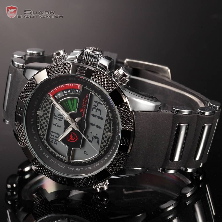 ends @ 1:15pm! SHARK DUAL LED PORBEAGLE YACTH WATCH Brand new W/ BOX, PAPERS, LOADED!!