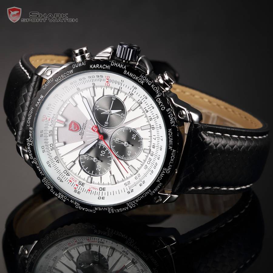 SHARK Worldtimer 1/20sec Chronograph Watch Brand New W/ BOX, PAPERS, LOADED!!