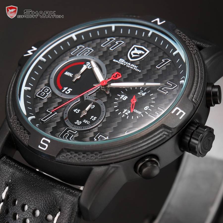 Brand new! SHARK Carbon Infused GT Racing Chrono Watch W/ BOX, PAPERS, LOADED!!